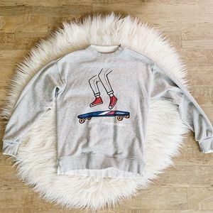 Zara || Skater Crewneck Sweatshirt